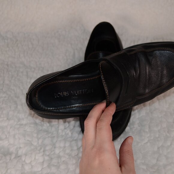 Louis Vuitton loafers men\'s size 7 Sorbonne style FLAWED please read main image 9